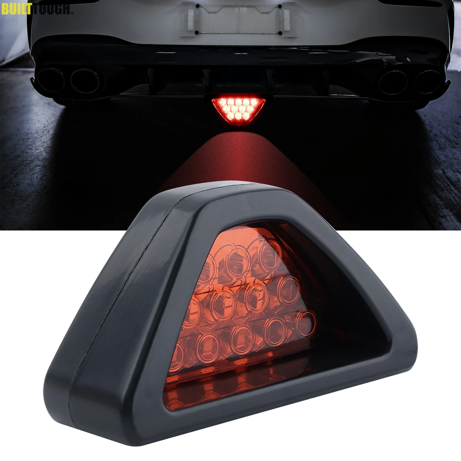 F1 Style Third Brake Light LED Rear Tail Stop Brake Light DRL Strobe Driving Lamp Light Car LED Signal Lamp Red Car Accessories