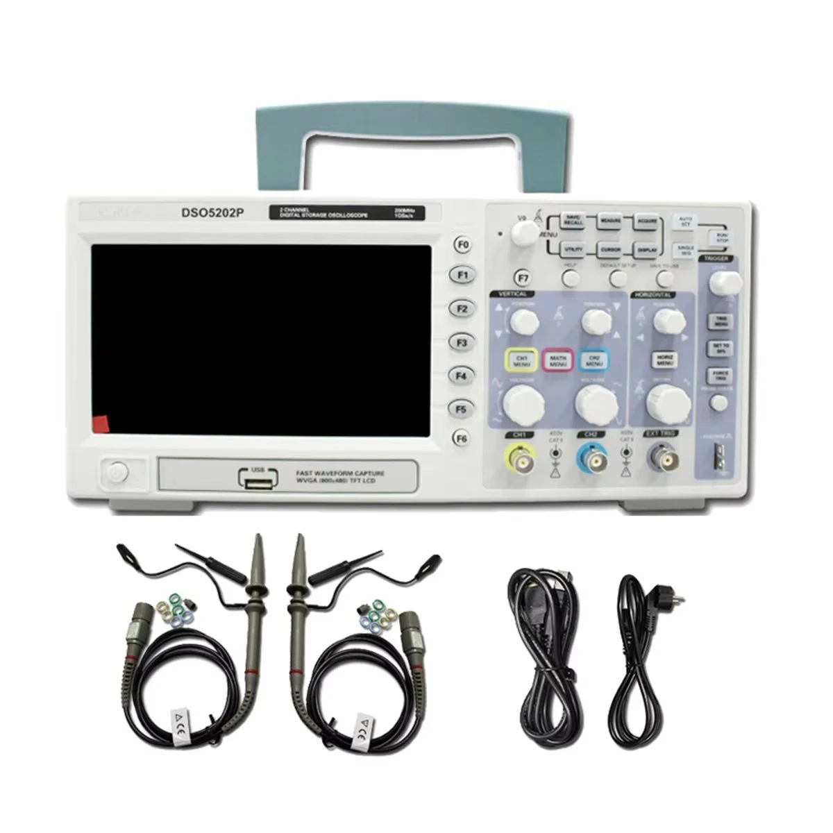 Digital Oscilloscope 200mhz DSO5202P Bandwidth 2 Channels Pc Usb Lcd Portable Osciloscopio Electrical Tools