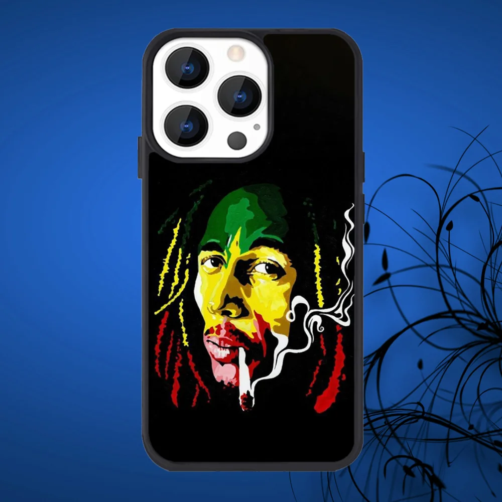 Bob Marley Rasta Lion Phone Case For iPhone 16,15,14,13,12,11,Plus,Pro,Max Mini Magsafe Magnetic Wireless Charging