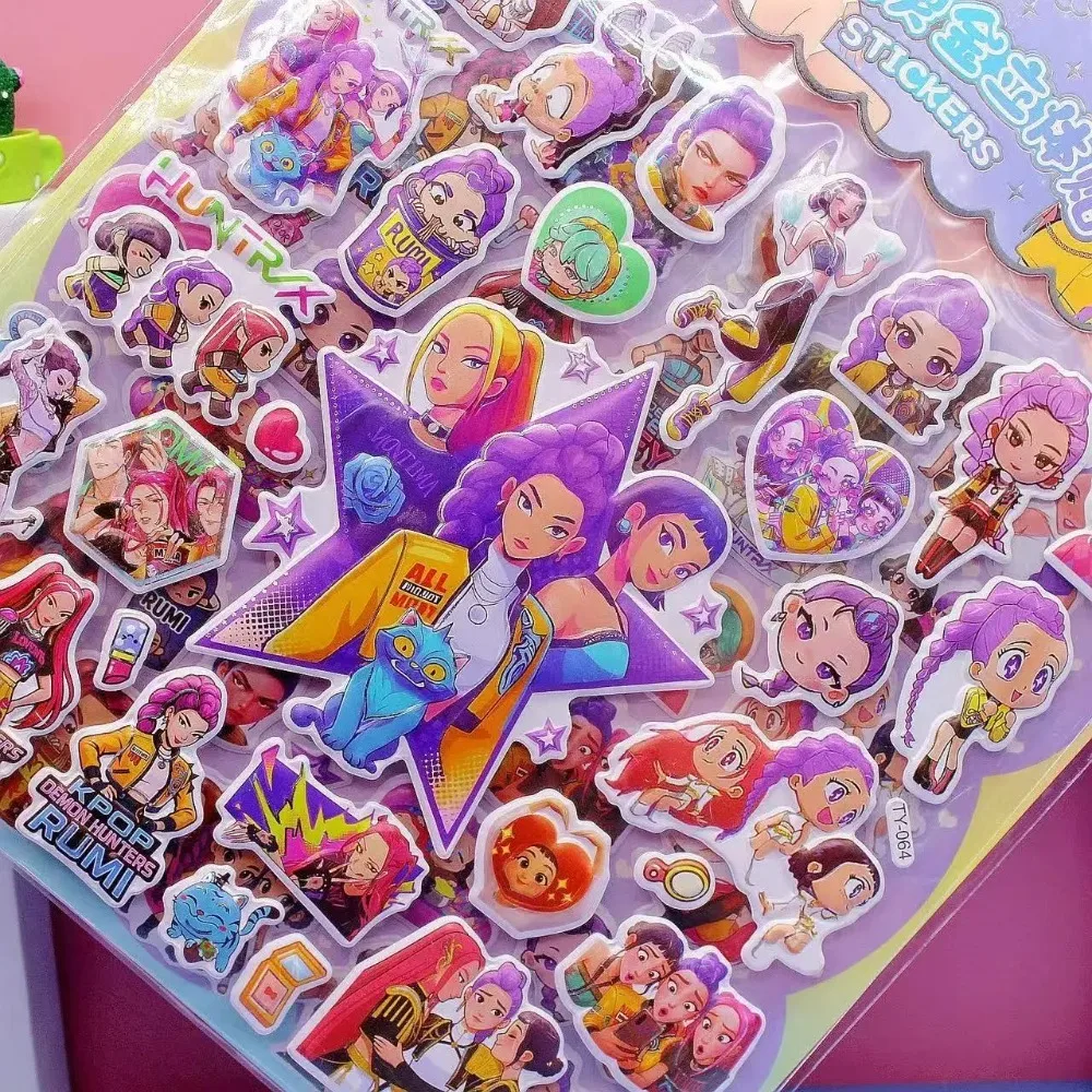 2026 new KPOP Double-Layer 3D Bubble Stickers Hot Stamping Decorative Children's Gifts Christmas gifts for boys and girls SSS