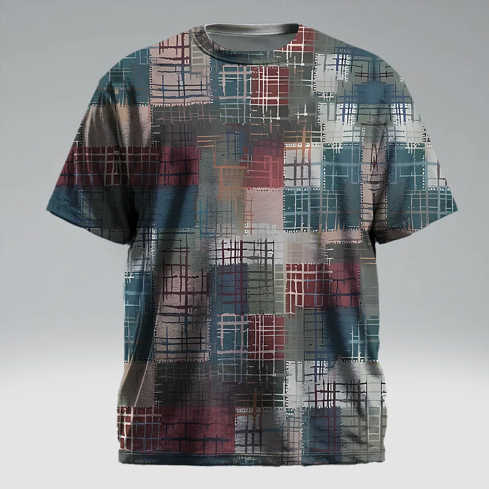 

Мужская футболка с коротким рукавом больших размеров S-9xl: текстурированный шикарный стиль — гладкая текстура «елочка», устойчивая к морщинам, выходные на выходные