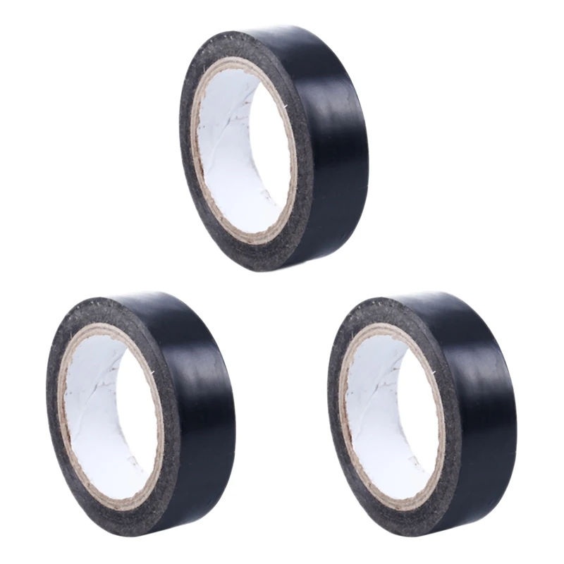 3 Pcs 19Mmx10m Duct Waterproof Tape, Black