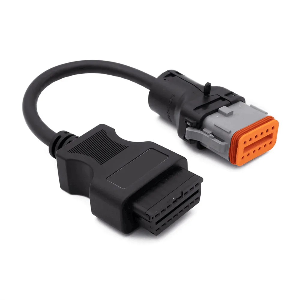 ECUTOOL High Quality Truck Diagnostic Original Cable For Komatsu 12Pin OBD Adapter For Cummins Inline6 OBD2 Connect Wire Line