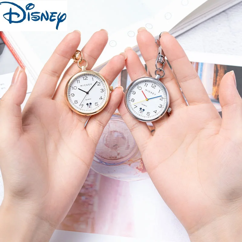 

Disney For Doctor Teacher Nurse Pocket Watch Mickey Mouse Cartoon New Japan Quartz Wristwatch Boy Girl Student Unisex Cute Clock