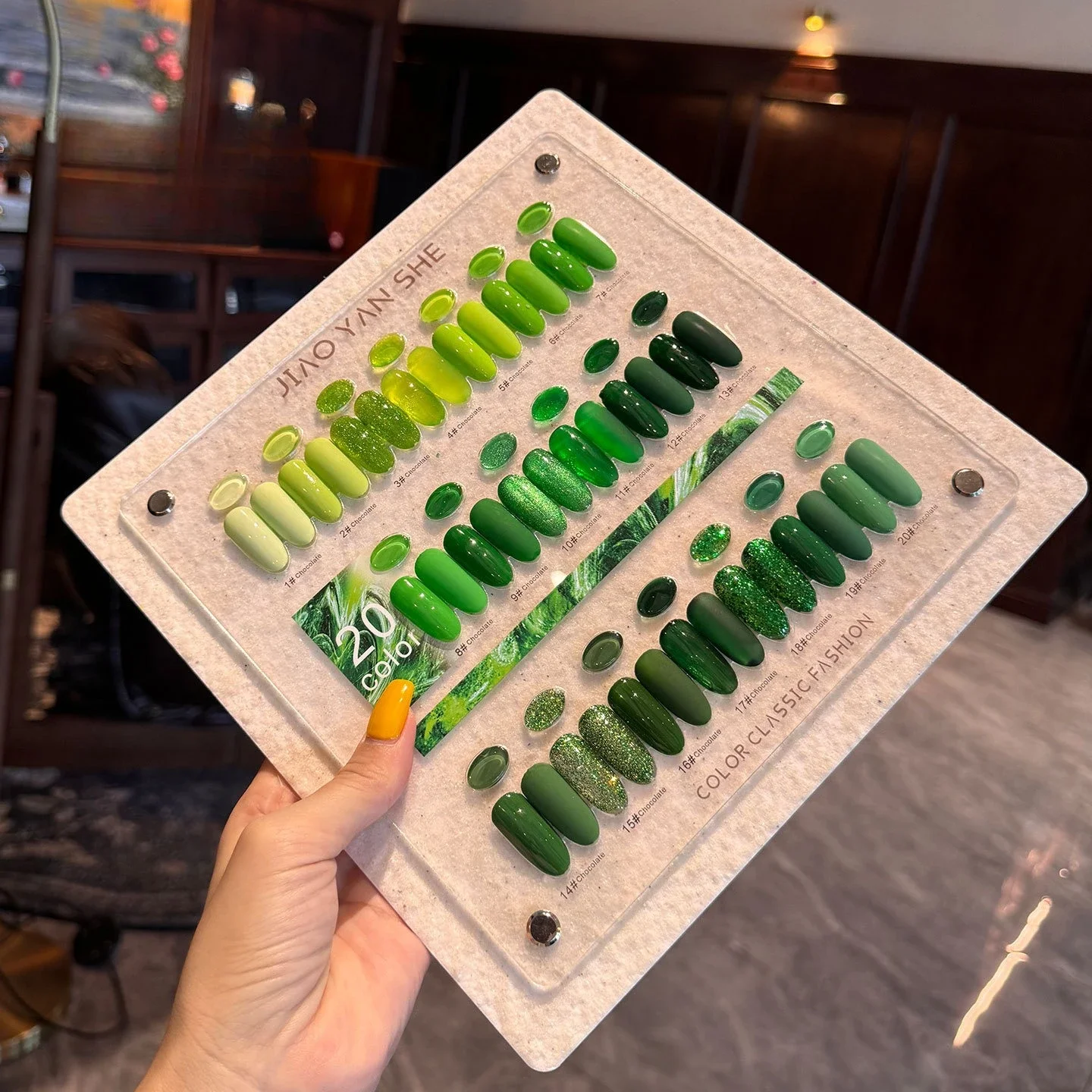 20 قطعة/المجموعة الأرجواني الأخضر الأزرق اللون سلسلة جيل للأظافر بريق شبه دائم الأشعة فوق البنفسجية LED هلام مسمار الفن نقع قبالة البولندية كيت تصميم مانيكير