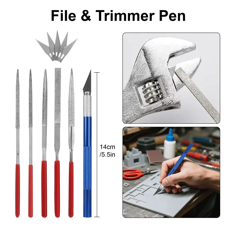 Model Building Tool Kit, Professional Gundam Assembly & Polishing Set, Ideal for Gundam Military Models, Hobby DIY Craft Making - view 6