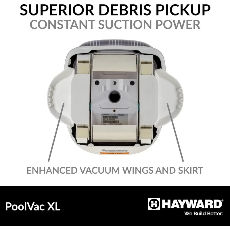 Limpador de piscina de sucção Hayward W32025ADC PoolVac XL para piscinas de gunito no solo de até 20 x 40 pés com mangueira de 40 pés, vácuo automático