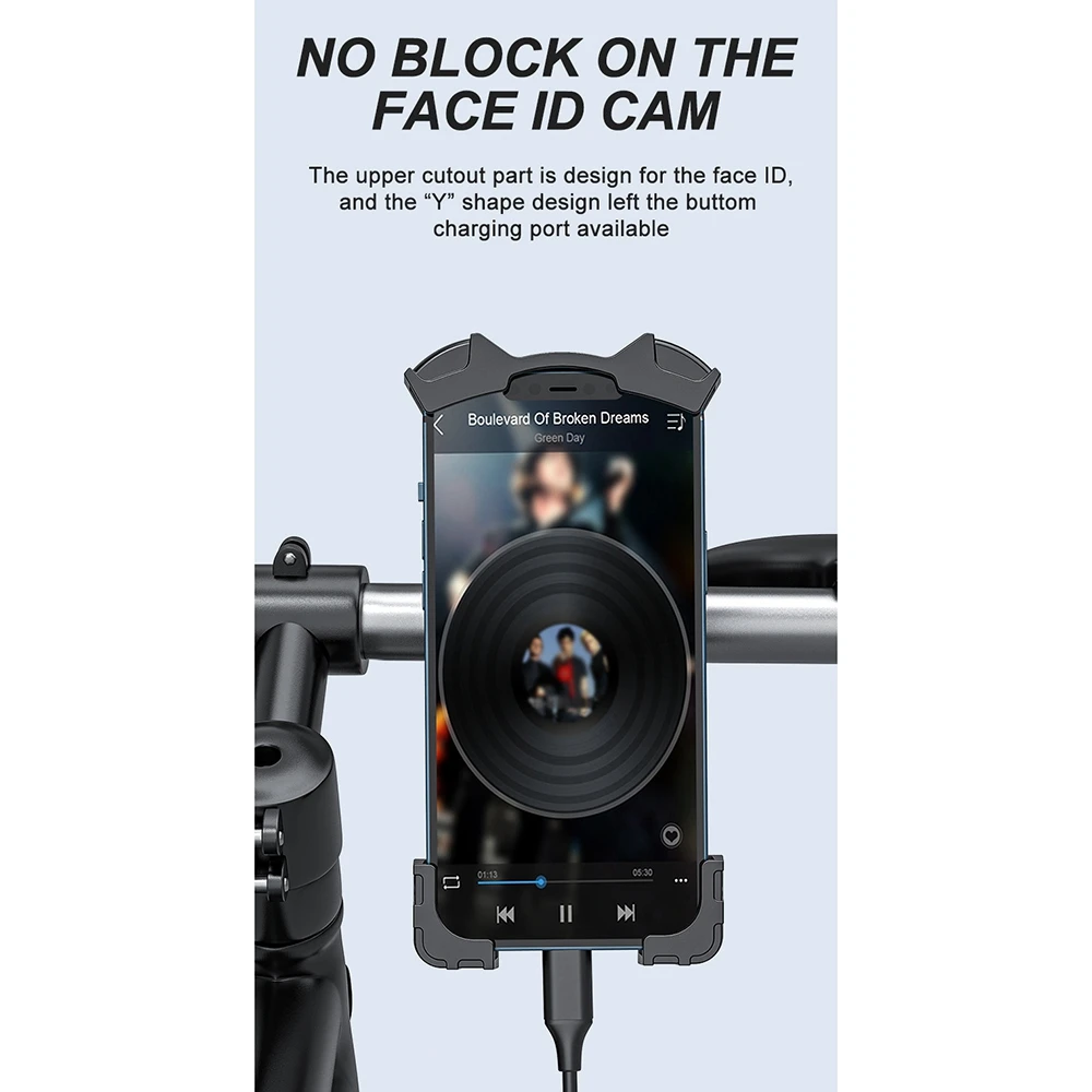 Bike Phone Holder Bicycle Mobile Cellphone Holder for iPhone Samsung Xiaomi Motorized Navigation Bracket