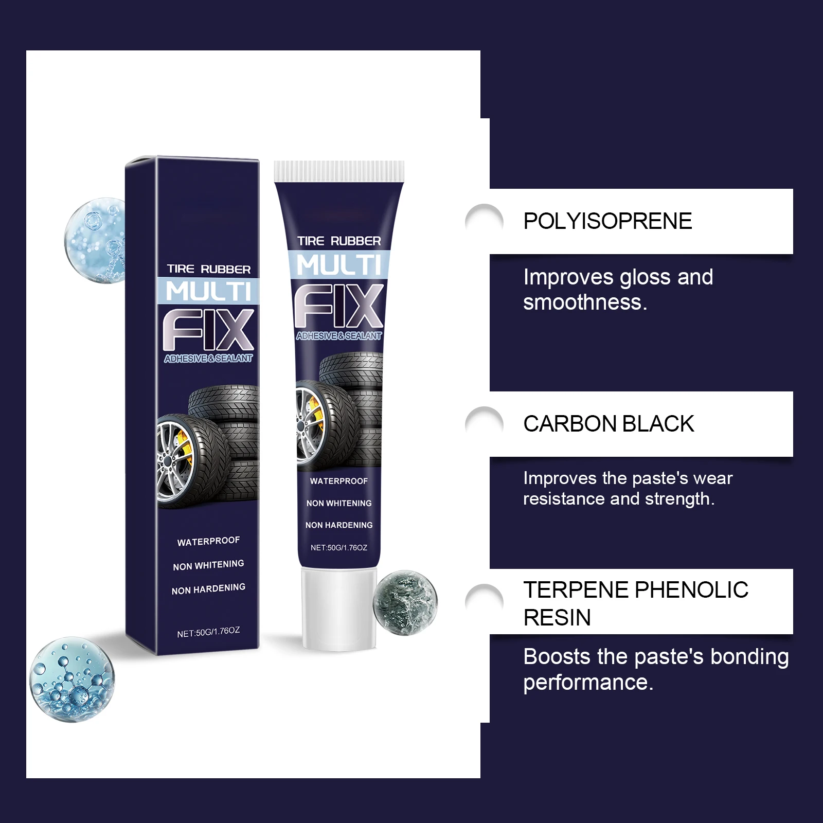 سيارة الإطارات إصلاح لاصق السيارات المطاط الإطارات تسرب للسيارات الإطارات محكم الهواء استعادة لوازم صيانة إطارات السيارات #3