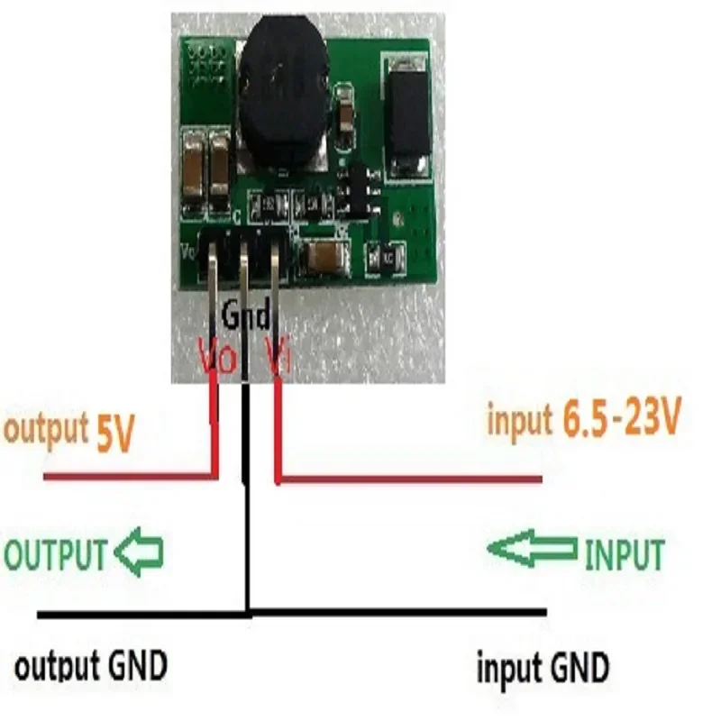 2 Pcs Mini Size DC-DC 12V to 5V Step Down Bauck Converter  Power Supply Module For Arduiu o Breadboard raspberry pi