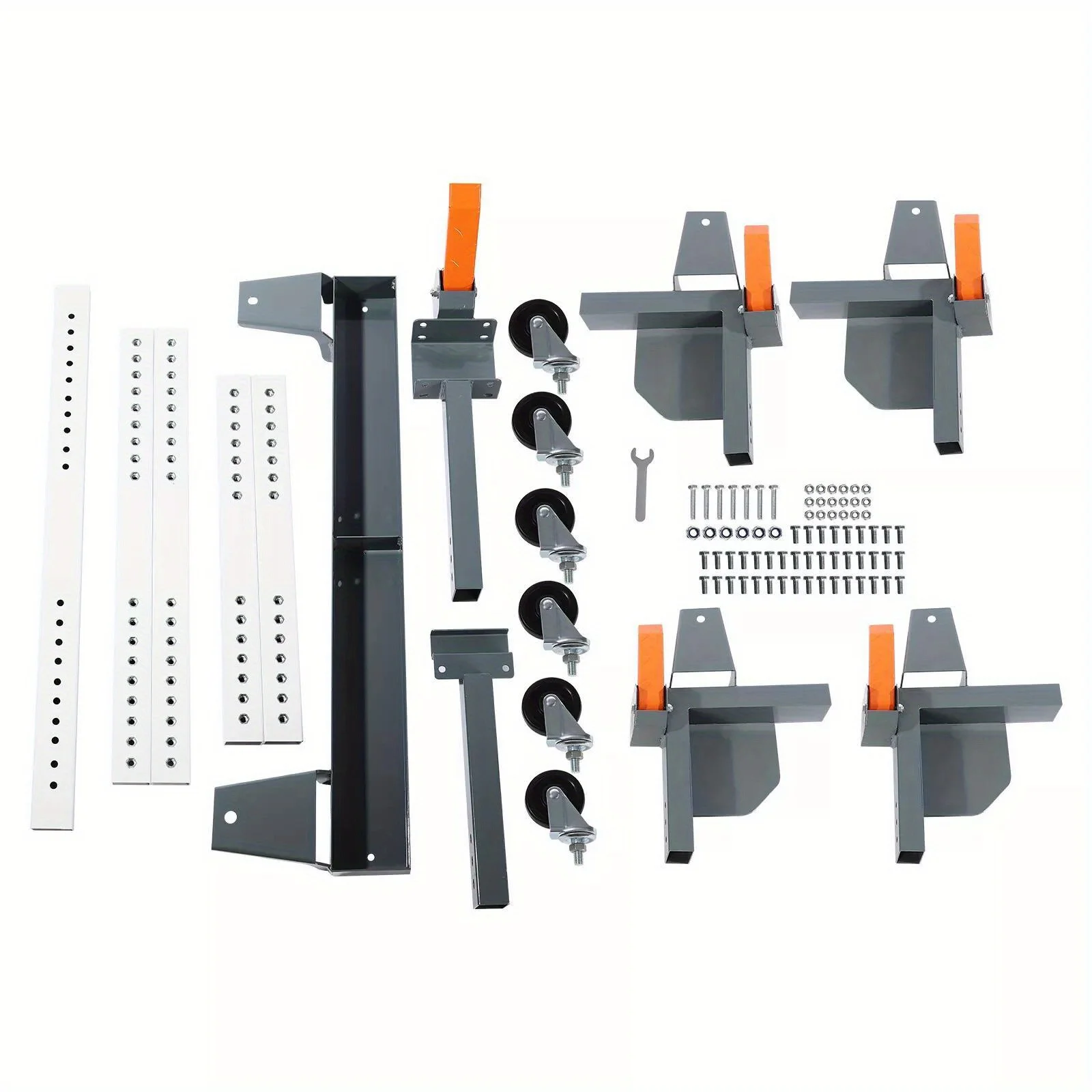 قاعدة متنقلة قابلة للتعديل بوزن 600 رطل وملحق T - حامل بعجلات شديد التحمل للأدوات والمعدات - ورشة عمل ومرآب أساسية