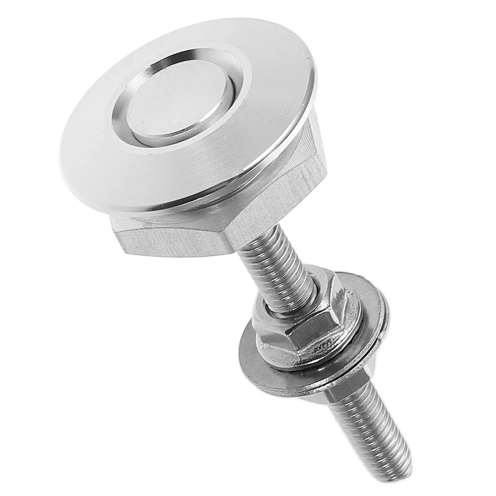 30Mm Aluminum Alloy Hood Latch Lock High-Security Racing Look Quick Release Push Button Bonnet Pin Car Engine Cover Security Kit