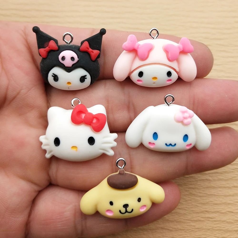 10pcs Resin Cartoon Anime Charm for Jewelry Making Earring Necklace Bracelet Pendant Phone Diy Accessories Craft Supplies