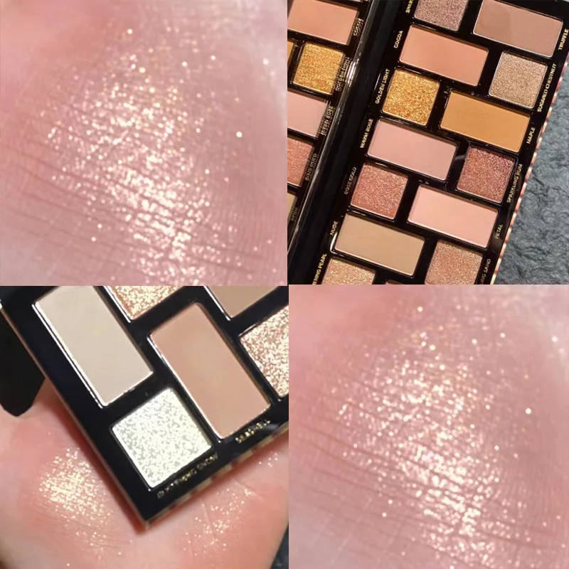 LEKGAVD-paleta de sombras de ojos con purpurina de 16 colores, paleta de sombras de ojos mate de larga duración, ilumina los ojos, cosméticos, belleza para mujer