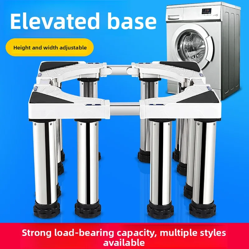 

Stainless Steel Washer Stand Universal Automatic Washing Machine Base Bracket High Riser Roller Drum Wave Wheel Padded Support