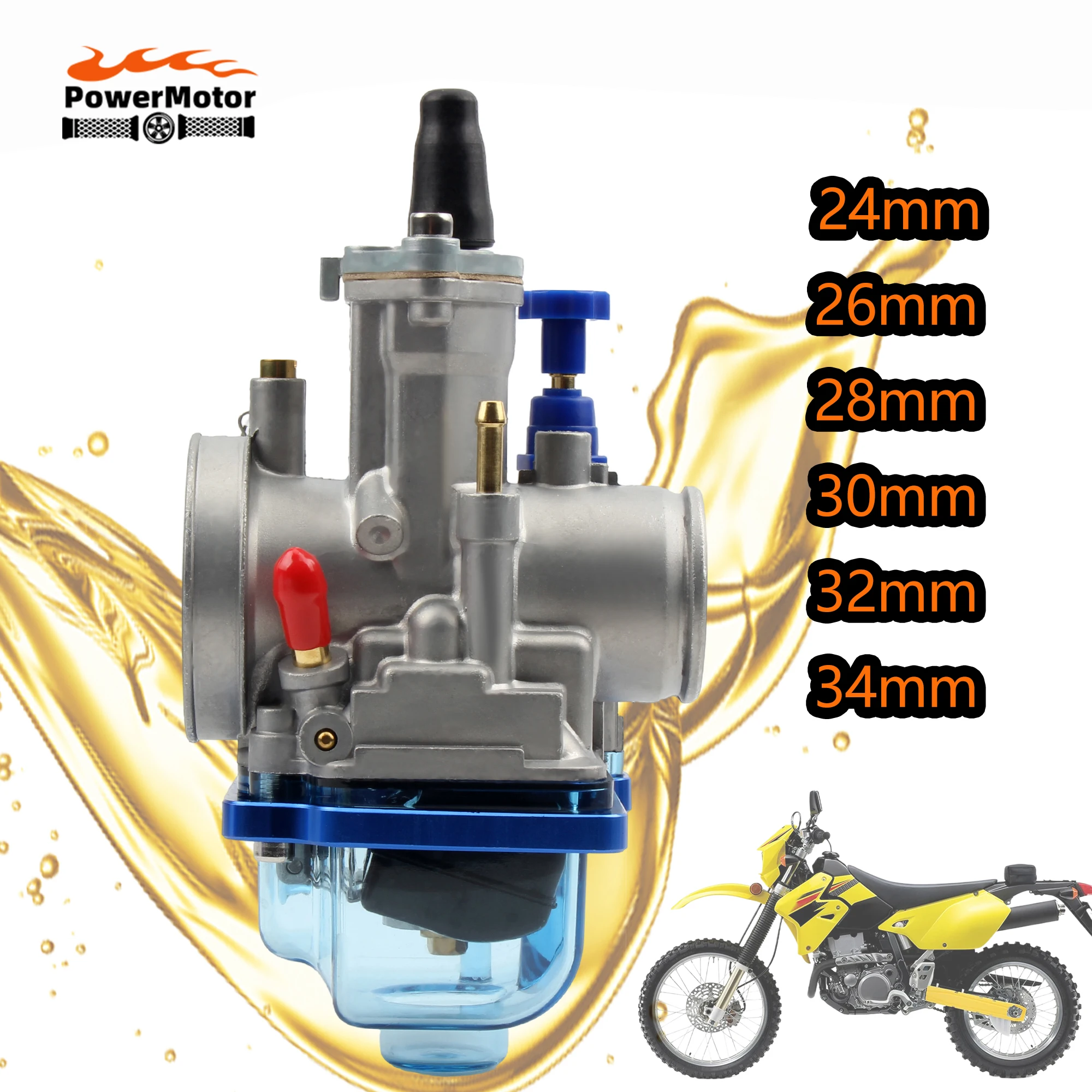 Motorrad Vergaser Vergaser Kabel für PWK 24 26 28 30 32 34mm mit Power Jet Für 125cc-250cc 2T/4T ATV Dirt Bike Racing Motocross