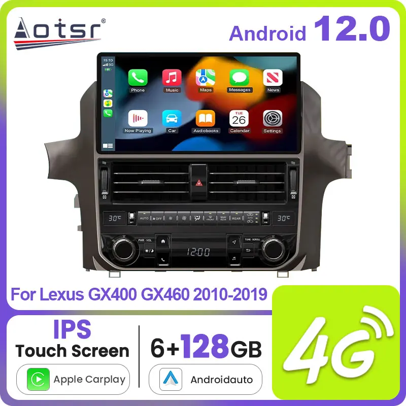 

12.5" IPS Screen For Lexus GX400 GX460 2010-2019 Car GPS Navig Audio Android 12.0 Radio Multimedia Player DSP Carplay 4G SIM