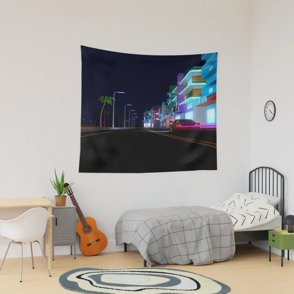 

Neon Drive Tapestry Wall Decor Hanging Wall Decorations Cute Decor Tapestry