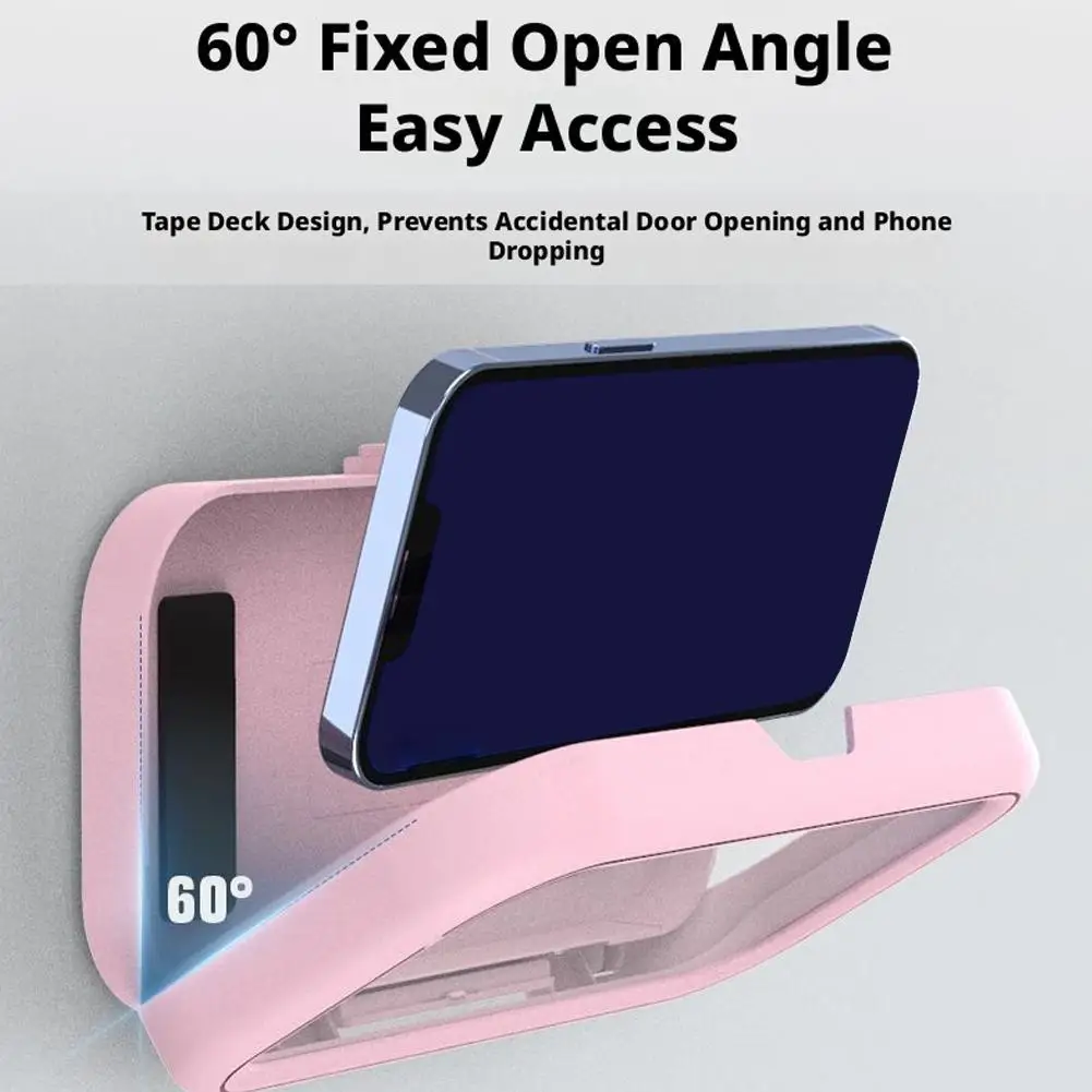 Waterproof Bathroom Phone Mount 360 Degree Rotatable Anti-Fog Clear Cover Touch Sensitive Wall Phone Holder For Shower Kitchen view 2
