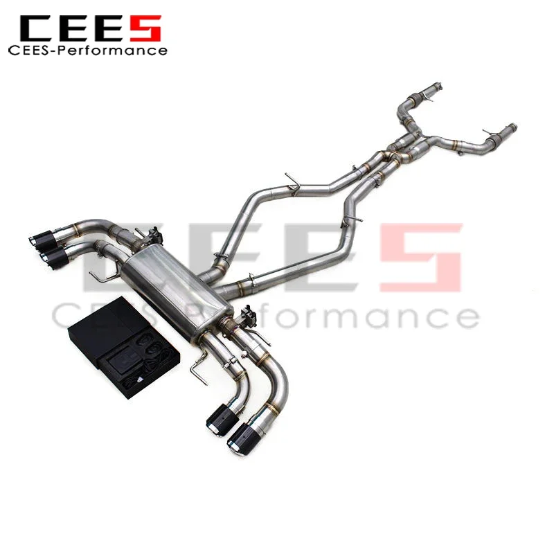 

cees for Alfa Romeo Giulia Quadrifoglio 2.9T V6 (2016-2024) Stainless Steel Catback Exhaust Exhaust Pipe Muffler Valve System