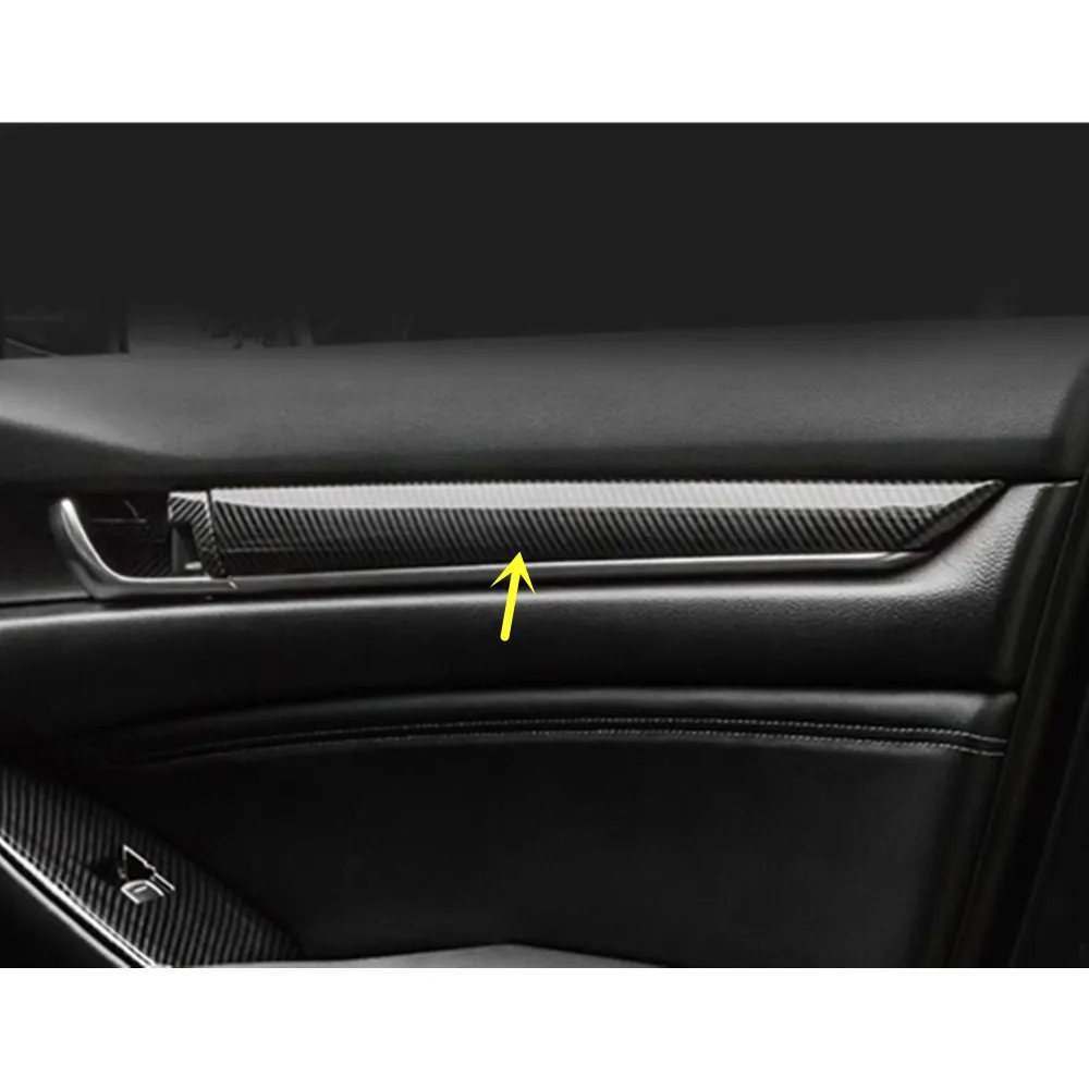 For Honda Accord 10th 2018 2019 2020 2021 2022 2023 Car Body Detector Armrest Handrail Inner Door Bowl Handle Trim Strip 4PCs