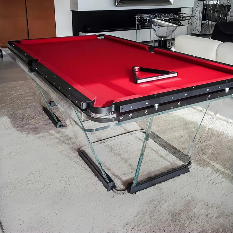 Table chinoise en cristal américain noir huit acryliques, couleur standard familiale