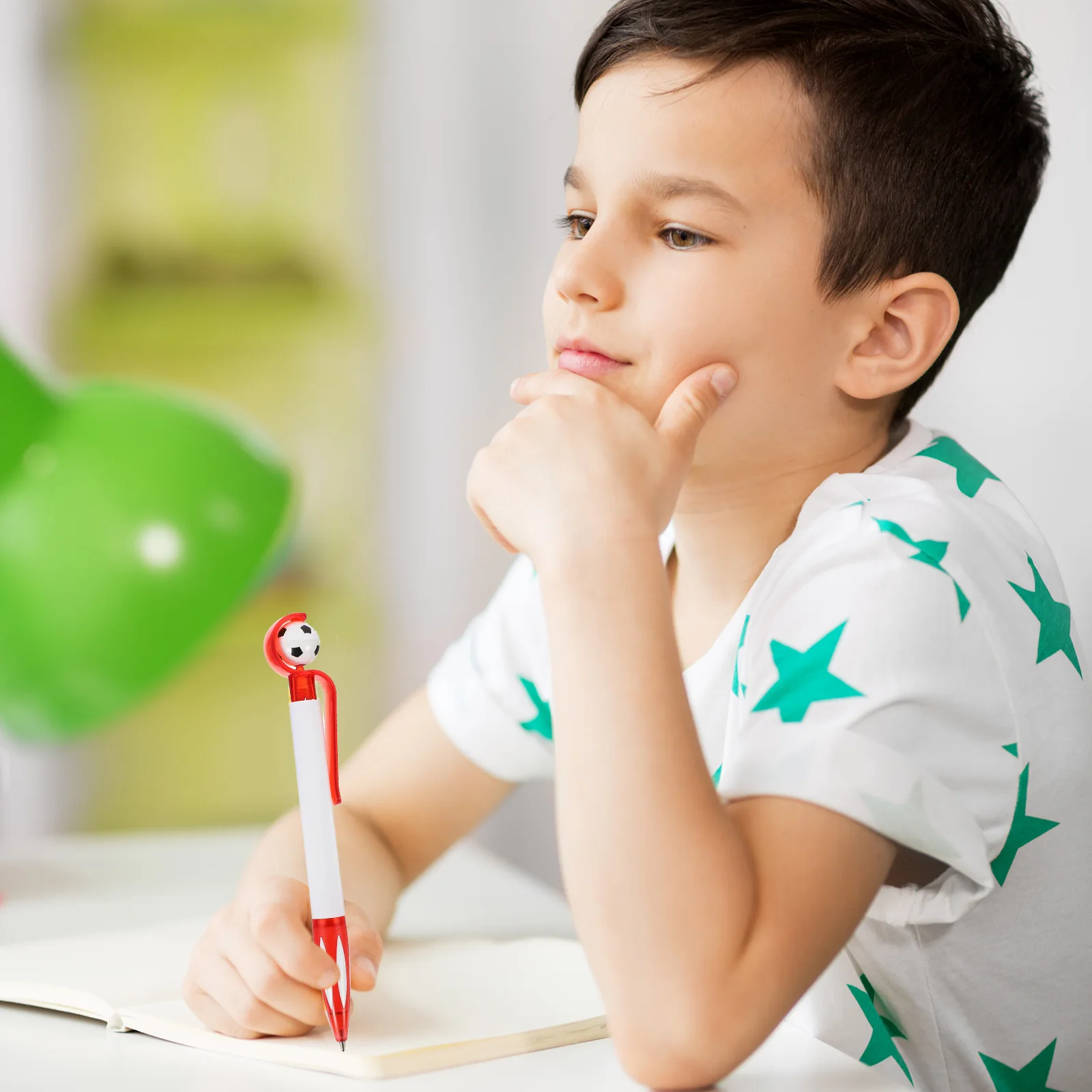 

6 Pcs Football Shaped Pens Smooth Writing Creative Students Stationery Office School Supplies Bulk Gifts