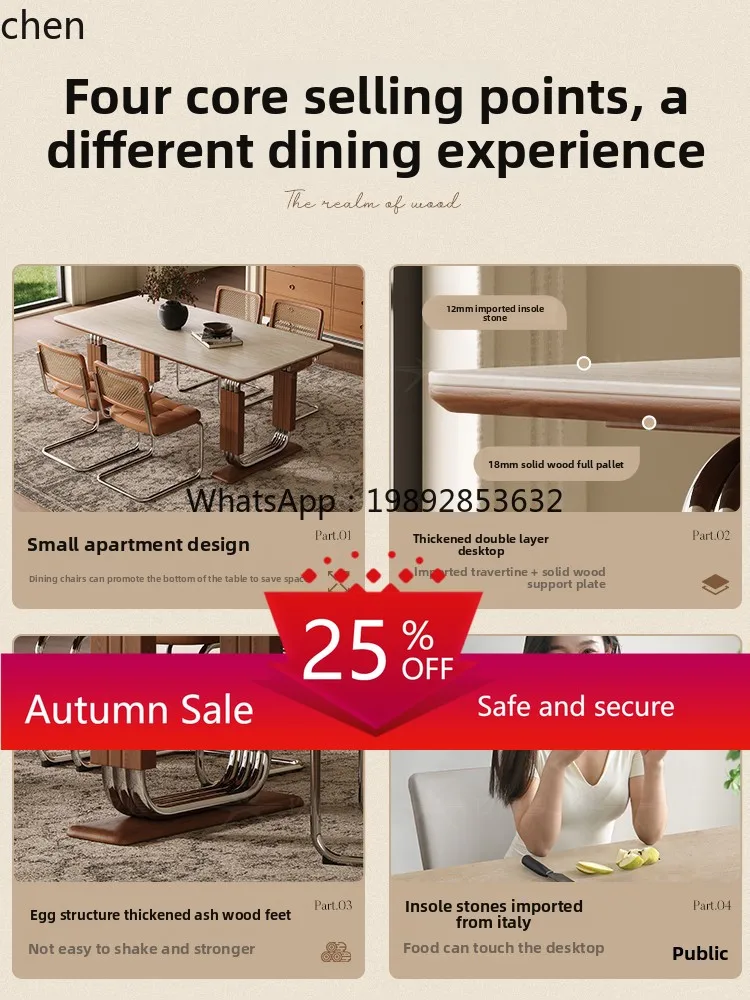 

travertine rock slab dining table rectangular living room retro solid wood rock slab dining table home decoration accessories