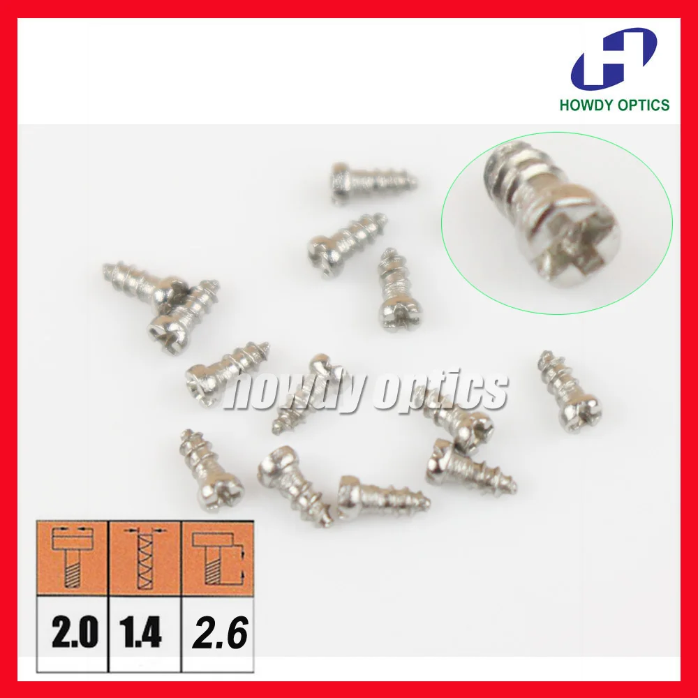 

500pcs 2.0x1.4x2.6mm Eyewear Optical Glasses Eyeglasses Screw Glasses Accessories For Nose Pads Arm