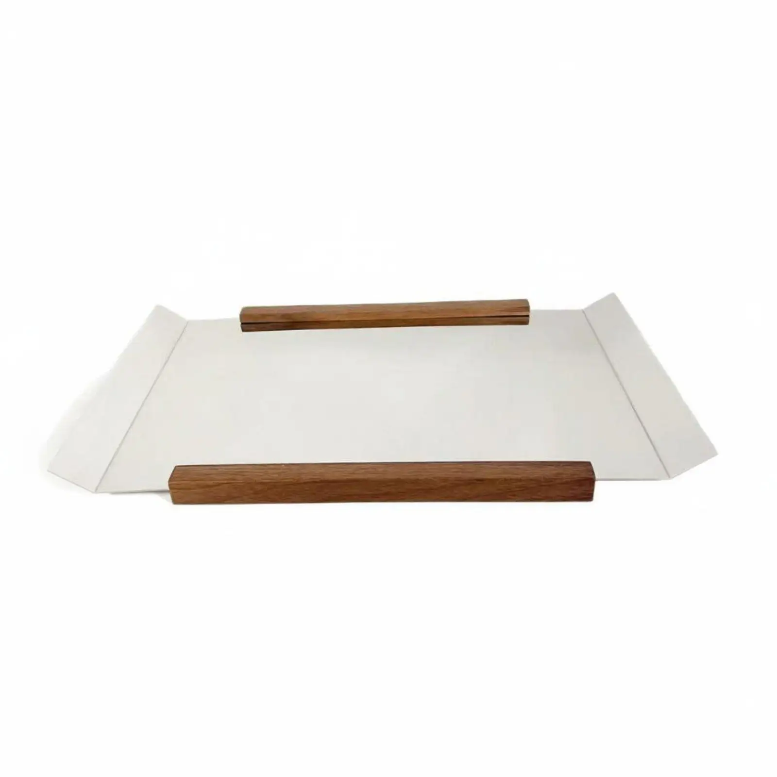 Walnut Wood Tray Modern Geometric Design Mirror Tray Easy to Clean
