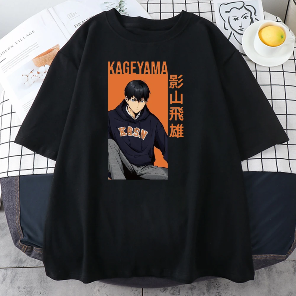 日本アニメhaikyuuプリントtシャツ女性ルース特大oネックヒップホップ半袖tシャツ女性の新ファッションヒップホップtシャツ