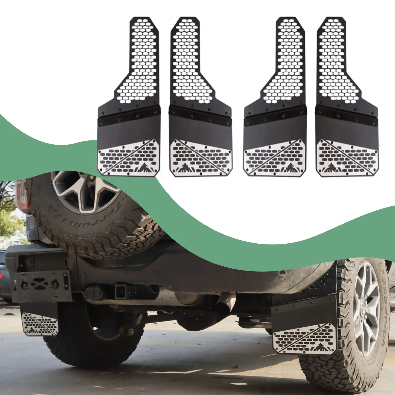 

4PCS Universal Car Mud Flaps Durable Splash Guards for Wheel Fender & Trunk