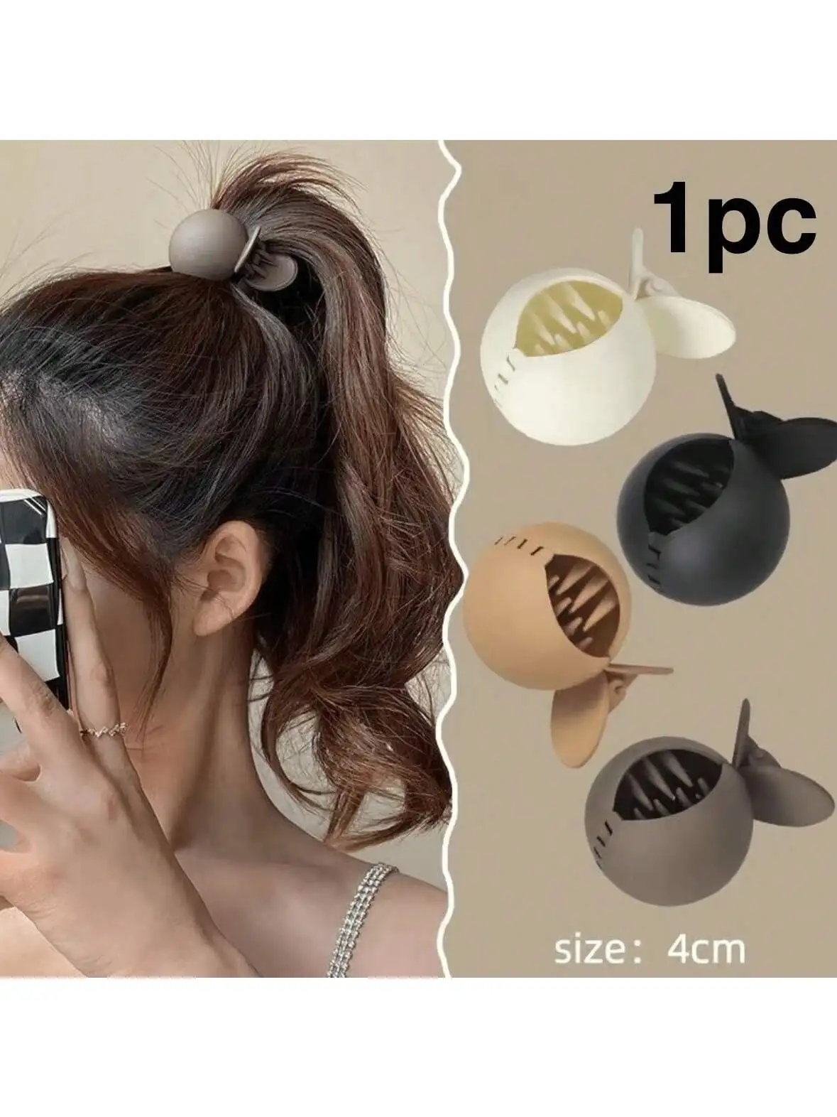 

Frosted High Ponytail Fixed Artifact Hair Clip Simple Cute Playful Hairpin Decorative Hair Accessories For Makeup Outgoing