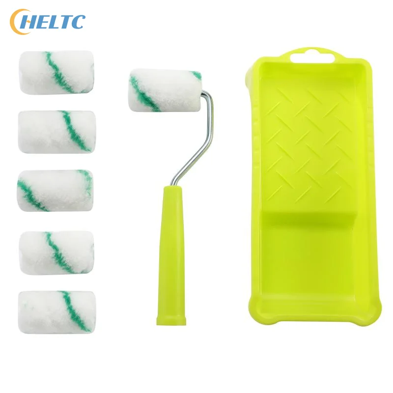 8Pcs Small Paint Roller 2Inch High Density Fabric Rollers with Paint Tray for Ceilings Molding And Baseboards