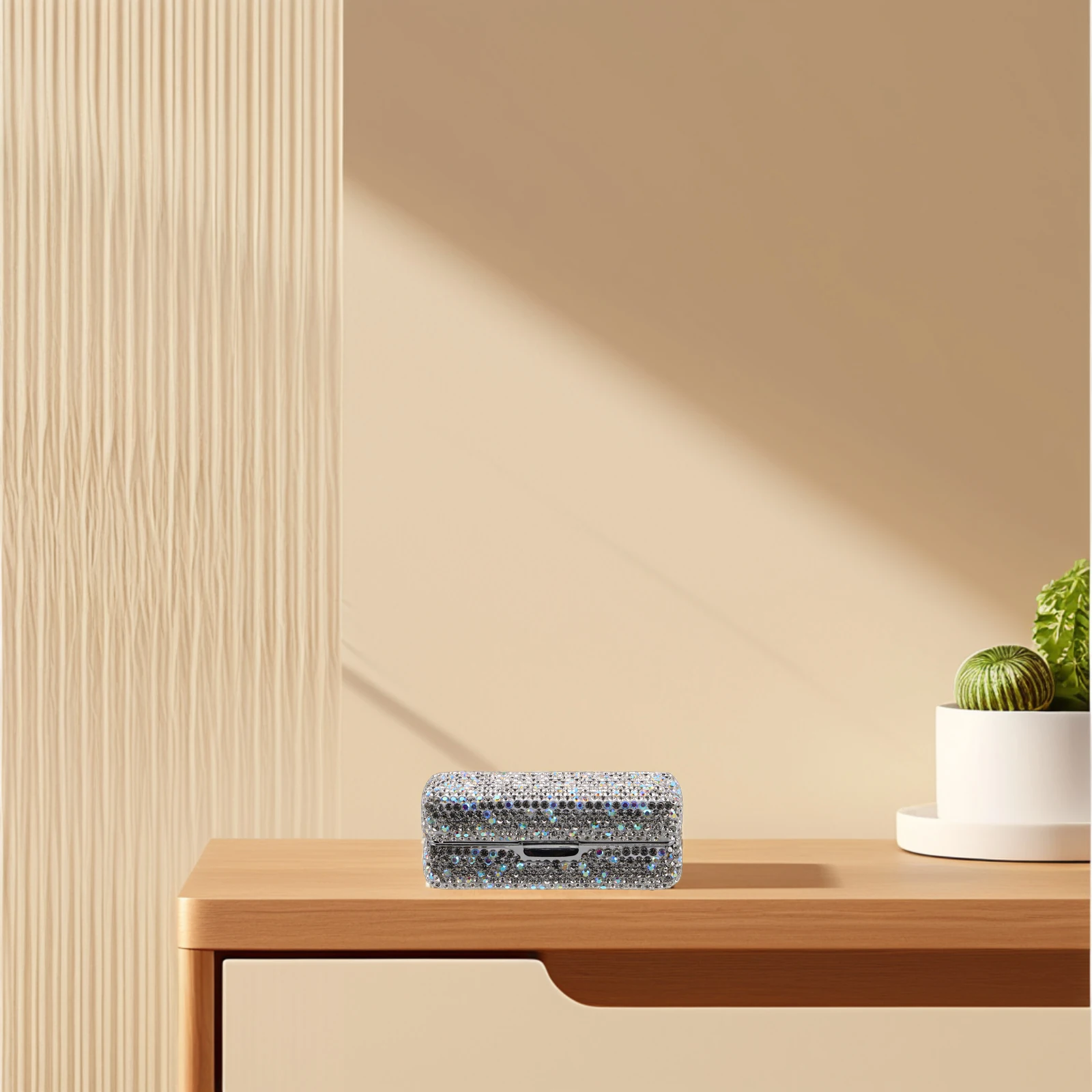 

Полная алмазная коробка, серебряный дорожный кошелек со стразами, одинарная коробка для хранения помады, портативный органайзер для одного хранения