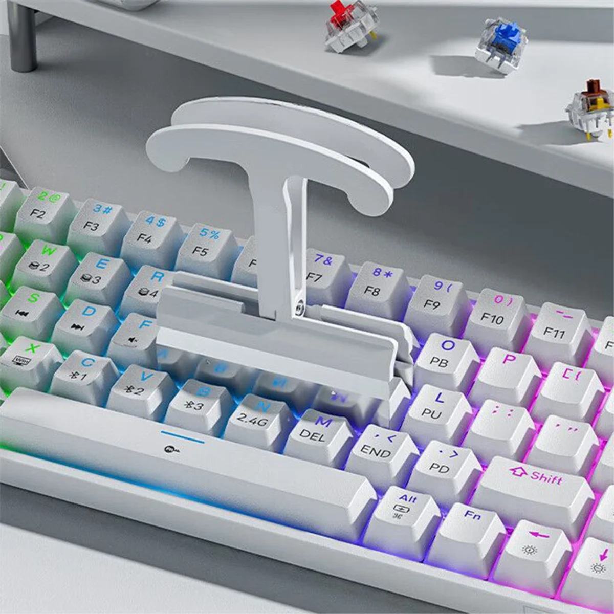 

【Last-Chance!】{Keycap Remover for Mechanical Keyboards Universal Key Puller Efficient Cleaning and Switch Removal Tool White