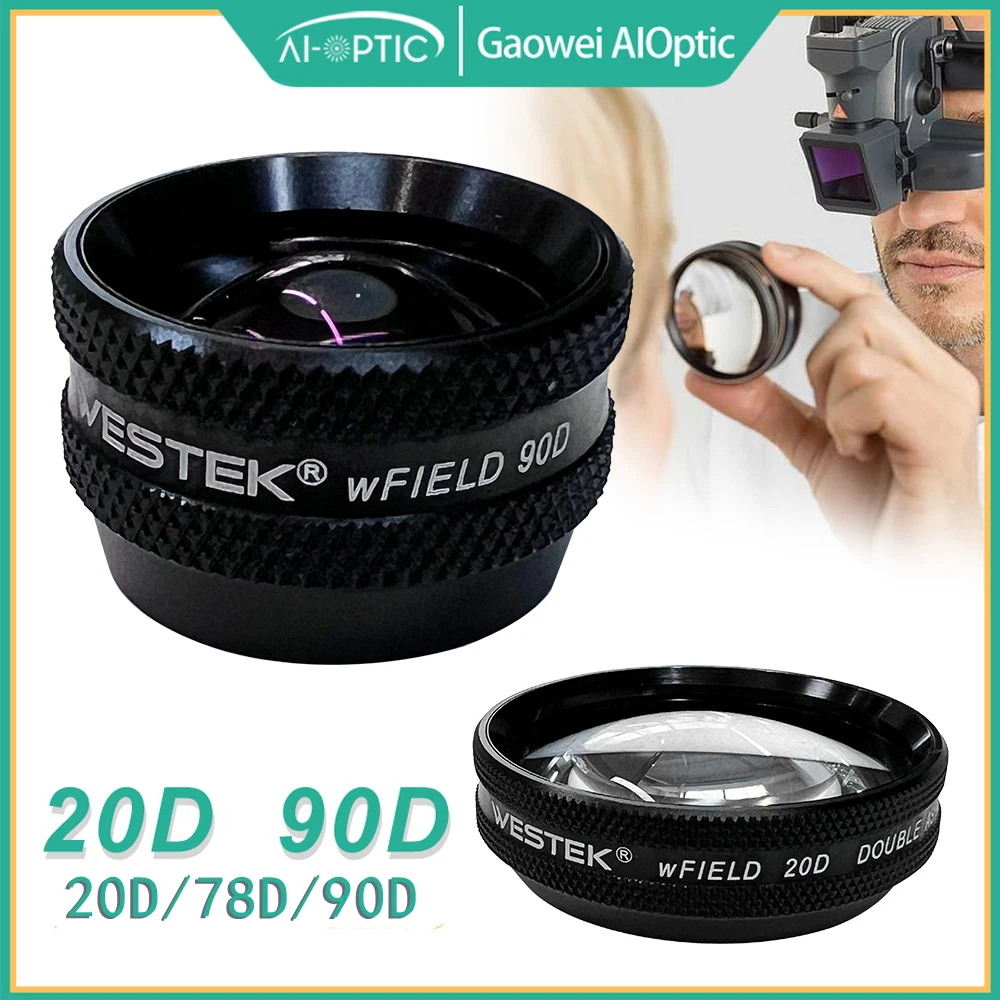 Optical Instrument Lens 20D 78D 90D For Slit Lamp Examination Fundus Double Aspheric Retinal Lens Ophthalmic Diagnostic Lens