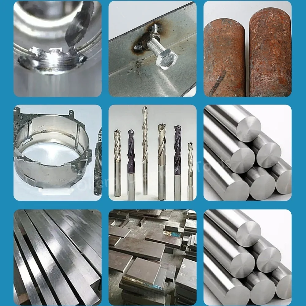 3-teiliges zylindrisches Winkelschleifer-Schleifrad für Metall, Edelstahl, Gusseisen, Rostentfernung, M10-Gewinde, Körnung 50/100/200 – Detail 6