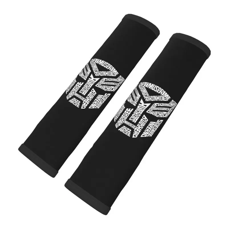 White Transformer Autobots Film Car Seat Belt Cover Shoulder Strap Pads for Adults Kids Comfortable Seatbelt Protector Universal