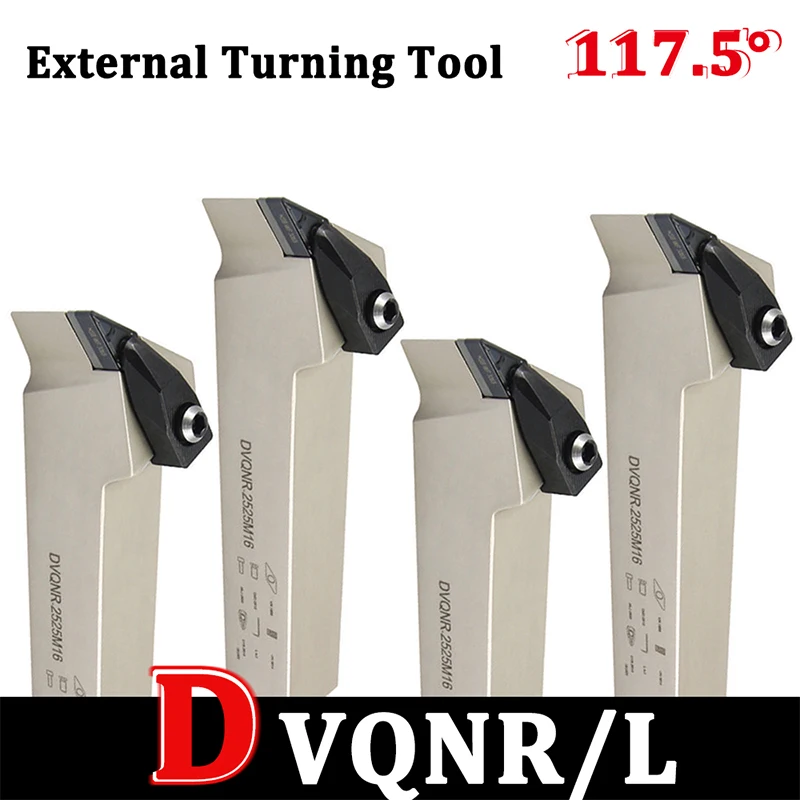 1PCS DVQNR2020K16 DVQNR2525M16 External Turning Tool Holder DVQNR DVQNL Lathe Cutter Tools For VNMG Carbide Inserts