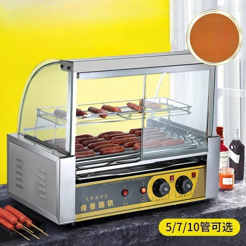 Hot dog machine sausage roaster commercial small automatic sausage roaster desktop sausage roaster mini