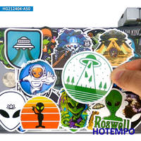 20/30/50PCS Retro Aliens Stickers Space Roswell ET UFO Funny Decals for Luggage Phone Laptop Helmet Bike Car Motorcycle Sticker