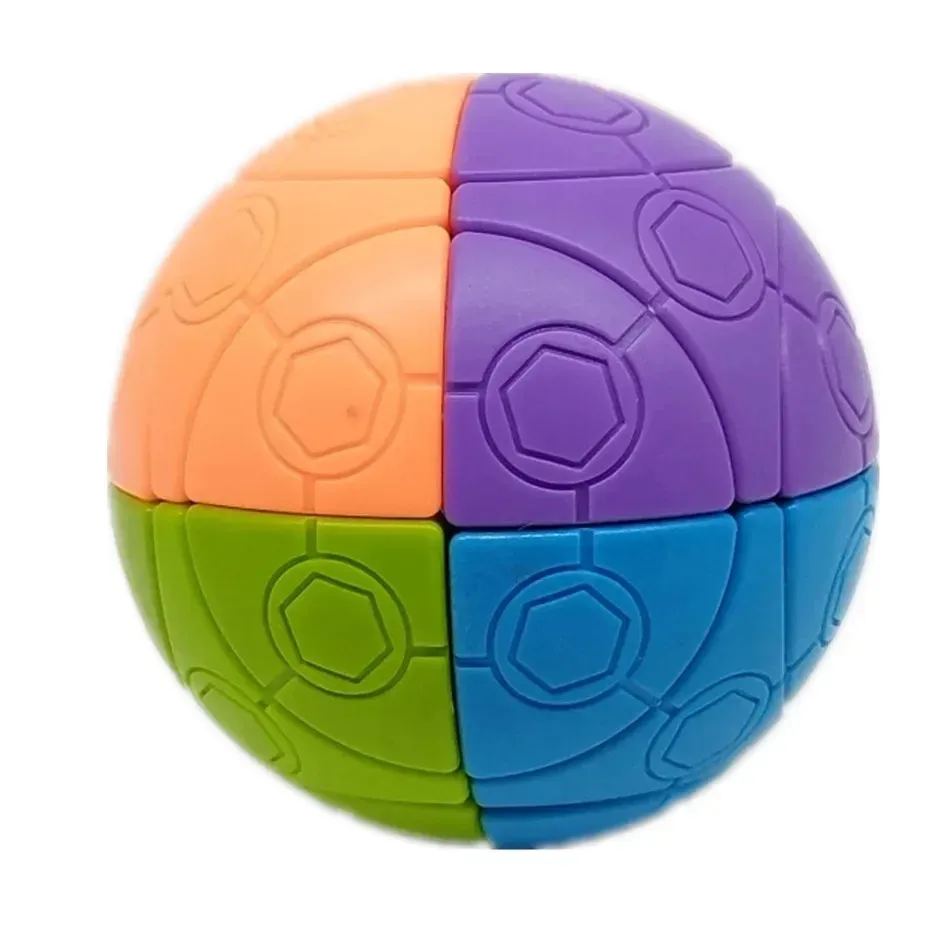 Fun 2X2 Series Spherical Magic Cube 75mm Polychrome Football Cube Educational 2X2X2 Puzzle Cubo Magico Toys Gifts For Children