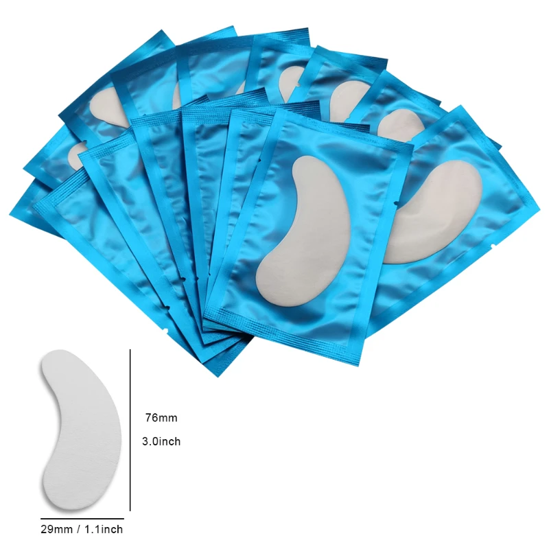 Cskess 500 pares de remendos de extensão de cílios, enxertia de cílios postiços sob almofadas para os olhos, sem fiapos, extensões de cílios postiços, remendo de papel para os olhos