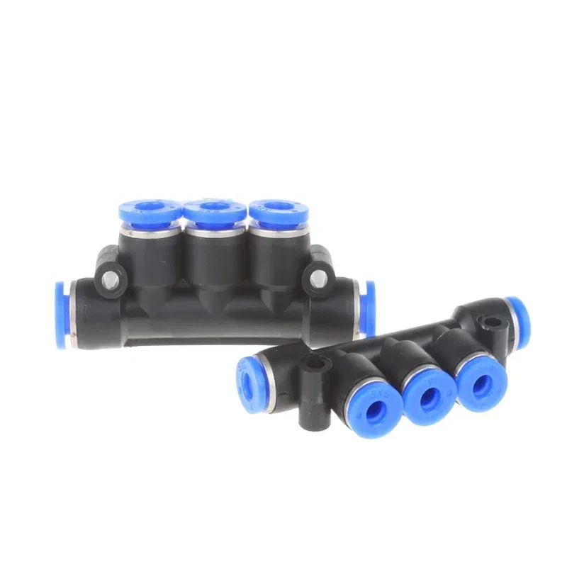 50/100/500 PCS PK Series Pneumatic Quick Connector 5-Way Pipe Connector PK 4mm-12mm Air Quick Fittings Water Pipe Push In Hose