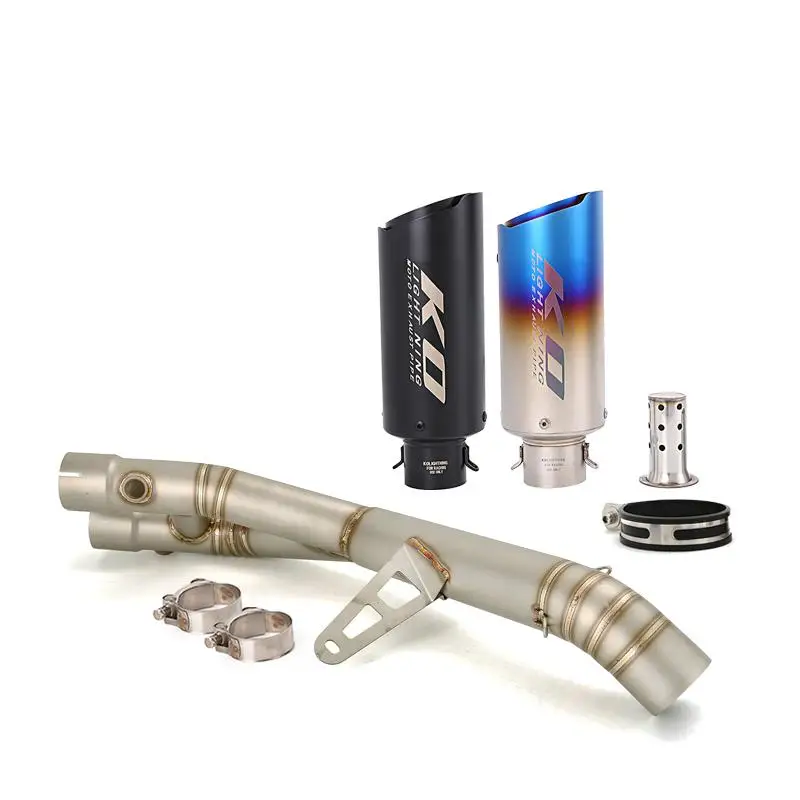 

Motorcycle Exhaust System Middle Link Pipe Slip On Muffler With DB Killer For Yamaha YZF-R1 2015-2025 MT-10 FZ-10 2015-2021