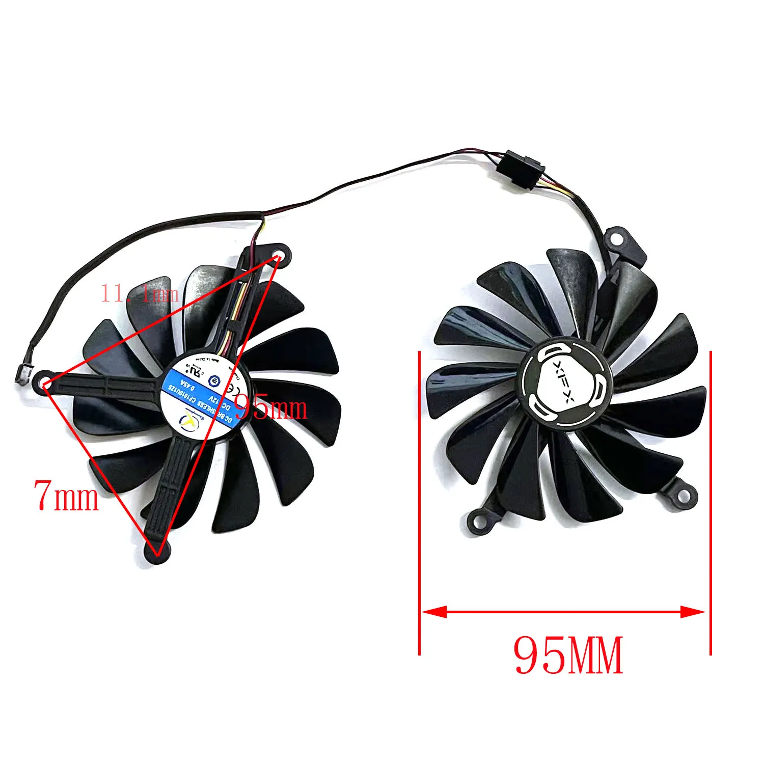 New 95MM 4PIN RX5700XT GPU Fan for XFX Radeon RX 5700 XT 5700 8GB THICC II Ultra Graphics Card Cooling Fan