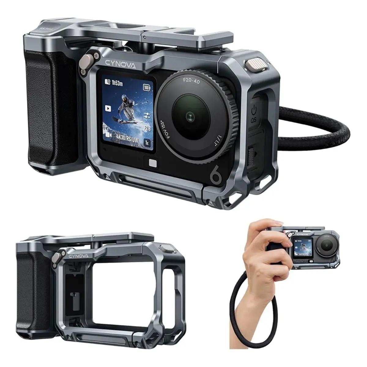 DT75BG  Street Grip Kit for Action 6,Protective Cage Frame with Photography Grip,for Action 6 Camera Accessories