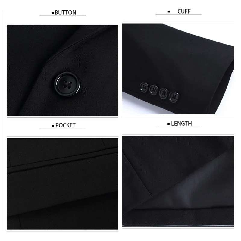 BROWON Spring Autumn Suits Men Smart Casual Slim Fit Business Korean Solid Color Men Suits Professional Wear Mens Blazer Jacket