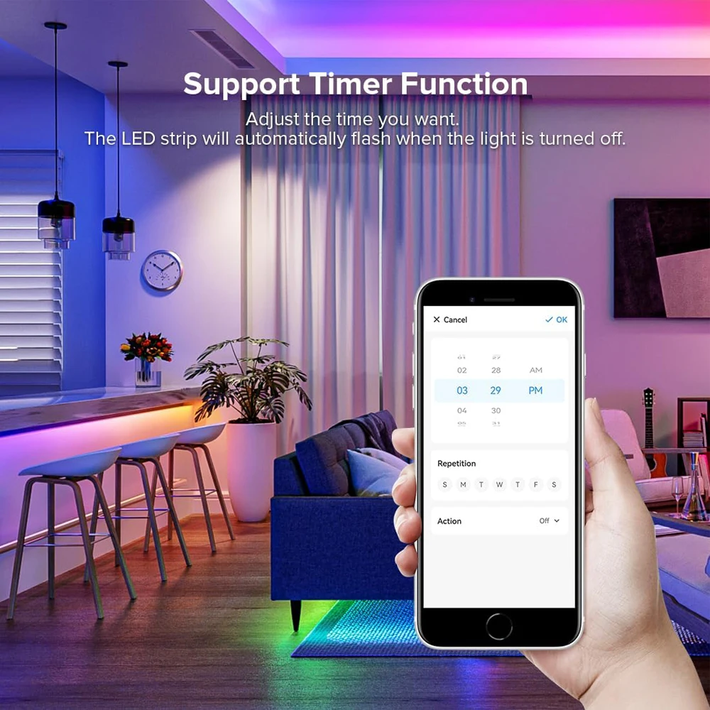 Imagem -04 - Rgb Led Strip Lights Controle Remoto Cor dos Sonhos Flexível 2.4g Kit Completo Tuya Zigbee Ws2811 5050 Alexa Google Assistente 5m 10m